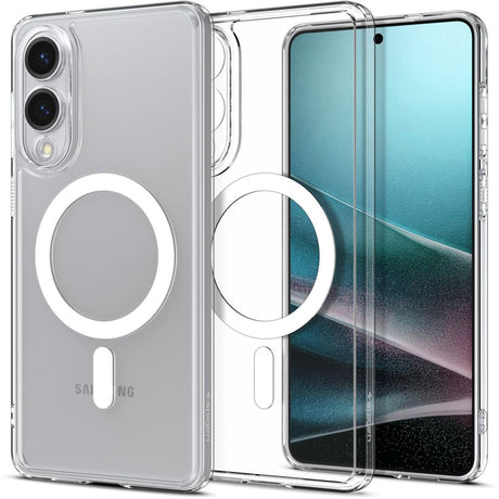 Husa de protectie Spigen Ultra Hybrid MagSafe (ACS09418) compatibil cu Samsung Galaxy S25 Edge, Transparent / White