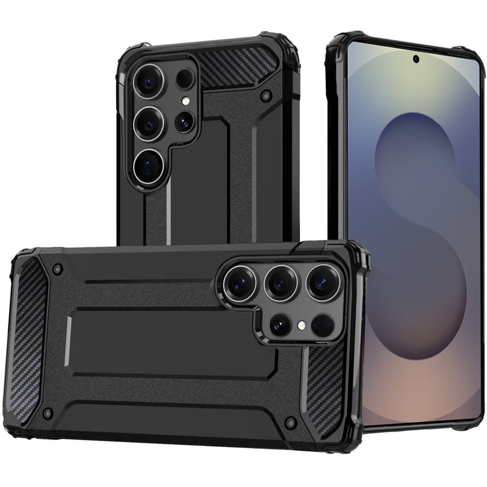 Husa de protectie Techsuit Hybrid Armor compatibil cu Samsung Galaxy S25 Ultra, Negru