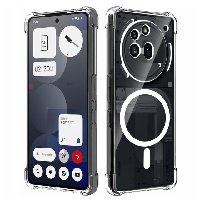 Husa de protectie Techsuit Shockproof Clear Silicone MagSafe compatibil cu Nothing Phone (3a) Pro, Transparent