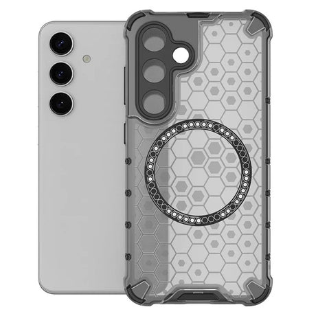 Husa de protectie Techsuit HoneyComb Shield MagSafe compatibil cu Samsung Galaxy S24, Negru
