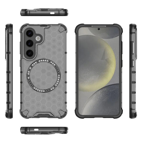 Husa de protectie Techsuit HoneyComb Shield MagSafe compatibil cu Samsung Galaxy S24, Negru