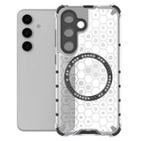 Husa de protectie Techsuit HoneyComb Shield MagSafe compatibil cu Samsung Galaxy S25, Alb