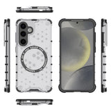 Husa de protectie Techsuit HoneyComb Shield MagSafe compatibil cu Samsung Galaxy S25, Alb