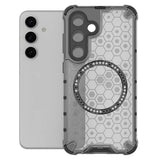 Husa de protectie Techsuit HoneyComb Shield MagSafe compatibil cu Samsung Galaxy S25, Negru