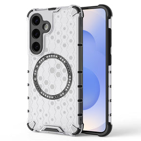 Husa de protectie Techsuit HoneyComb Shield MagSafe compatibil cu Samsung Galaxy S25, Alb