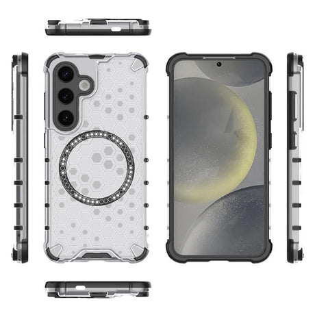 Husa de protectie Techsuit HoneyComb Shield MagSafe compatibil cu Samsung Galaxy S25 Plus, Alb