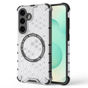 Husa de protectie Techsuit HoneyComb Shield MagSafe compatibil cu Samsung Galaxy S25 Plus, Alb