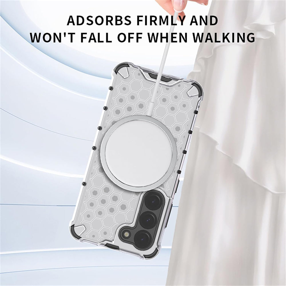 Husa de protectie Techsuit HoneyComb Shield MagSafe compatibil cu Samsung Galaxy A05, Alb