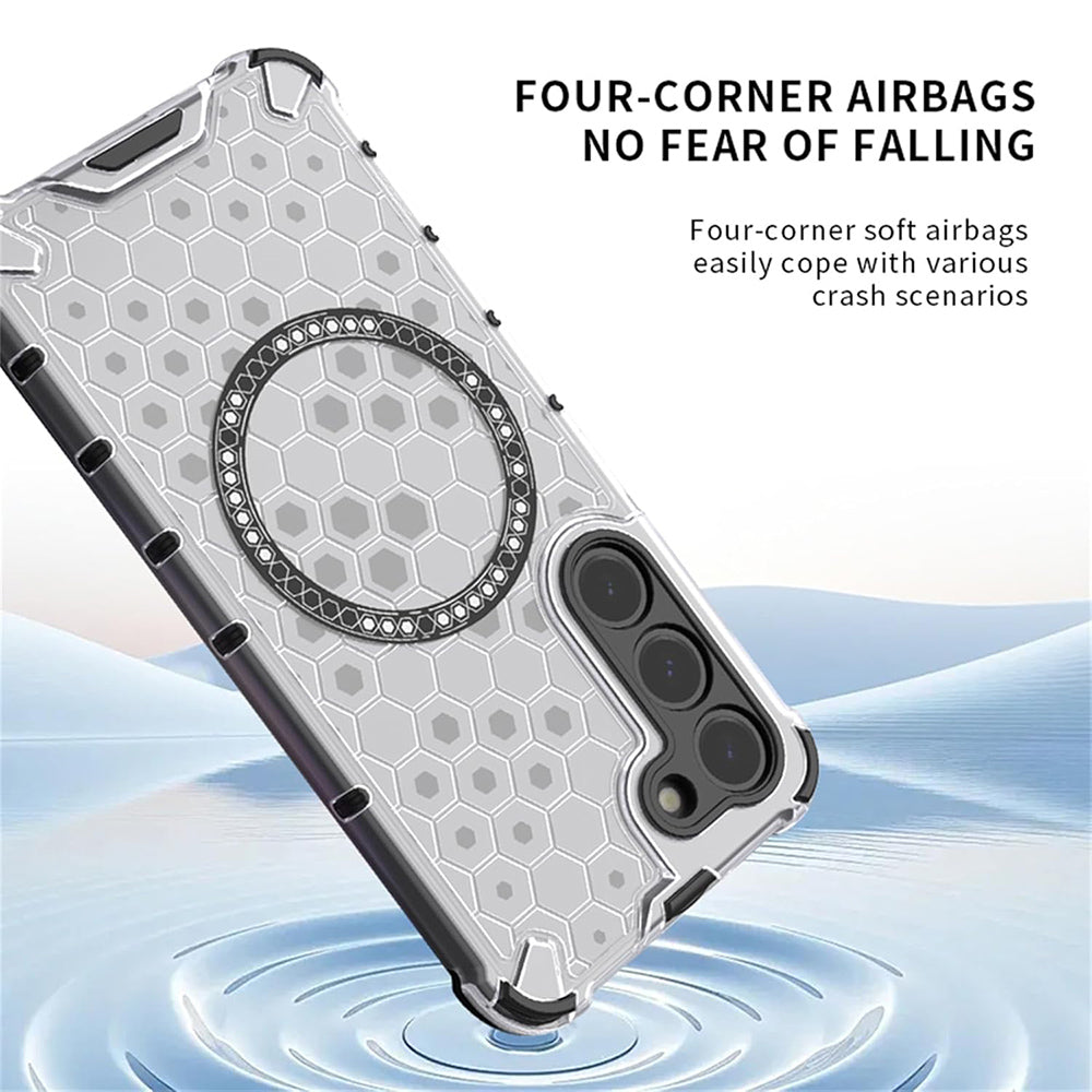Husa de protectie Techsuit HoneyComb Shield MagSafe compatibil cu Samsung Galaxy A05, Alb