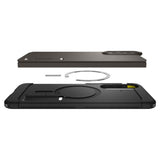 Husa de protectie Spigen Tough Armor MagSafe (ACS09423) compatibil cu Samsung Galaxy S25 Edge, Gunmetal