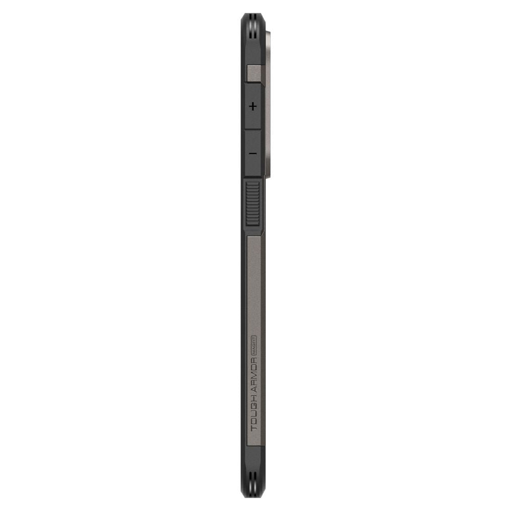 Husa de protectie Spigen Tough Armor MagSafe (ACS09423) compatibil cu Samsung Galaxy S25 Edge, Gunmetal