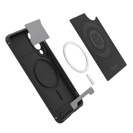 Husa de protectie Spigen Core Armor MagSafe (ACS09406) compatibil cu Samsung Galaxy S25 Edge, Negru Mat