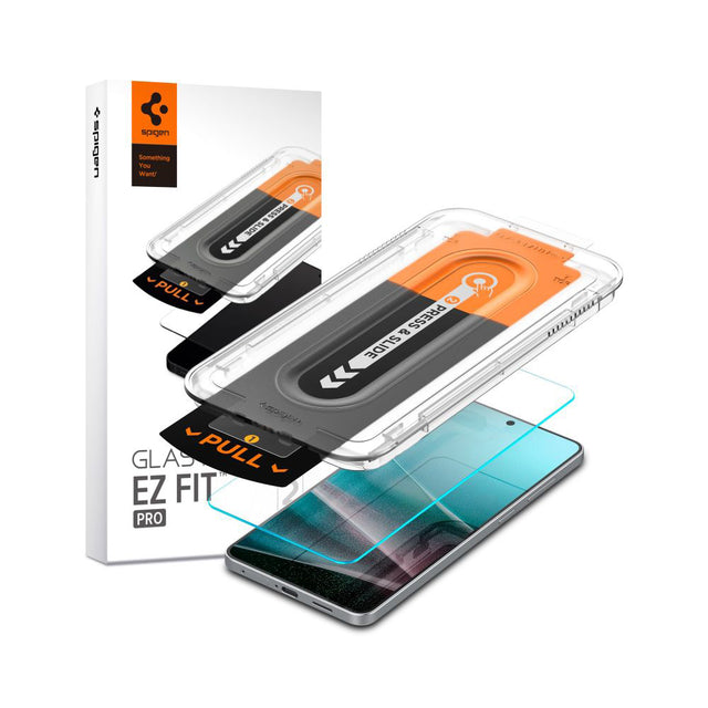 Folie de protectie Spigen Glas.tR EZ-FIT Pro (AGL09411) compatibil cu Samsung Galaxy S25 Edge, Transparent
