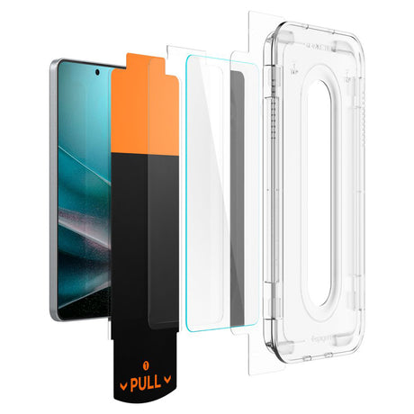 Folie de protectie Spigen Glas.tR EZ-FIT Pro (AGL09411) compatibil cu Samsung Galaxy S25 Edge, Transparent