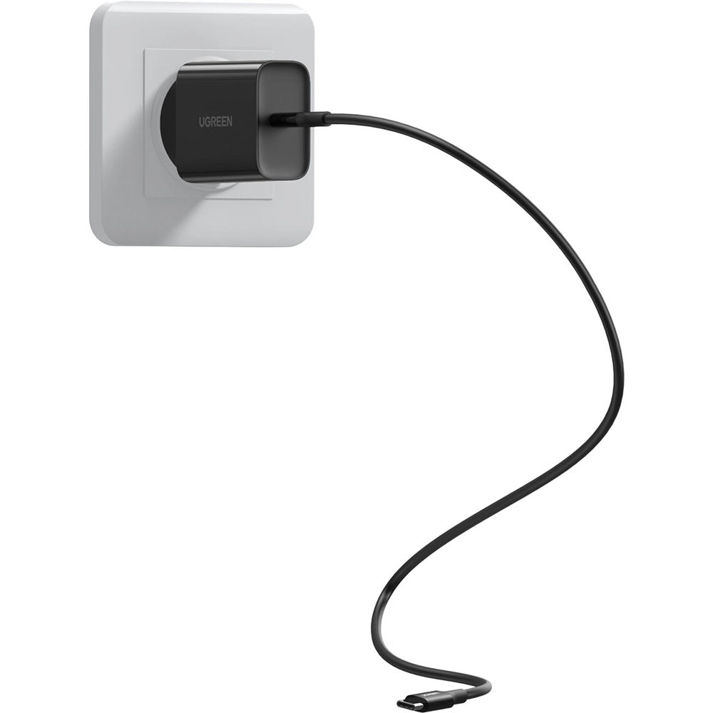 Incarcator Ugreen CD137 (10191), Fast Charging, Type-C, 20W, 5V/3A, PD3.0, Quick Charge 4.0+, Negru