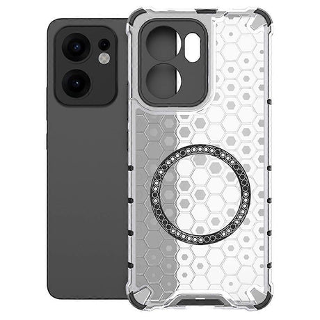 Husa de protectie Techsuit HoneyComb Shield MagSafe compatibil cu Oppo Reno13 F 4G / Reno13 F 5G / Reno13 FS 5G, Alb