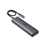 Hub/Dock Ugreen Docking Station CM512 (45000), Type-C to 2x USB3.2, 1x RJ45 1000Mbps, 1x HMDI, 2x Type-C, PD100W, 10Gbps, Gri