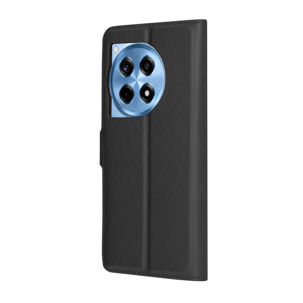 Husa de protectie Techsuit Leather Folio compatibil cu OnePlus 12R, Negru