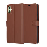 Husa de protectie Techsuit Leather Folio compatibil cu Samsung Galaxy A05, Maro