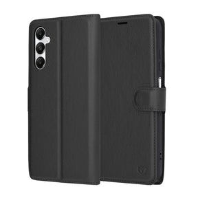 Husa de protectie Techsuit Leather Folio compatibil cu Samsung Galaxy A05s, Negru