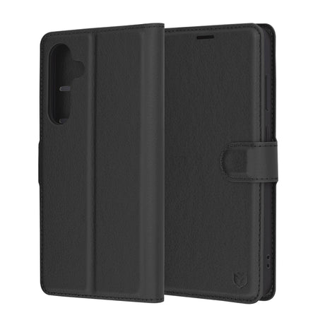 Husa de protectie Techsuit Leather Folio compatibil cu Samsung Galaxy S24 FE, Negru
