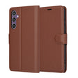 Husa de protectie Techsuit Leather Folio compatibil cu Samsung Galaxy S23 FE, Maro