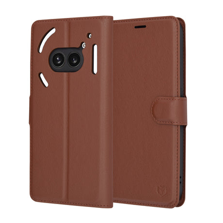 Husa de protectie Techsuit Leather Folio compatibil cu Nothing Phone (2a) / (2a) Plus, Maro