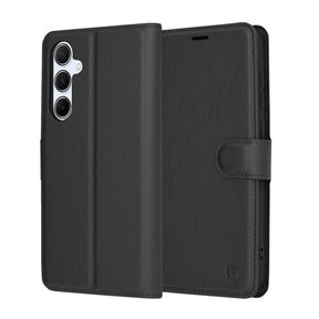 Husa de protectie Techsuit Leather Folio compatibil cu Samsung Galaxy A55 5G, Negru