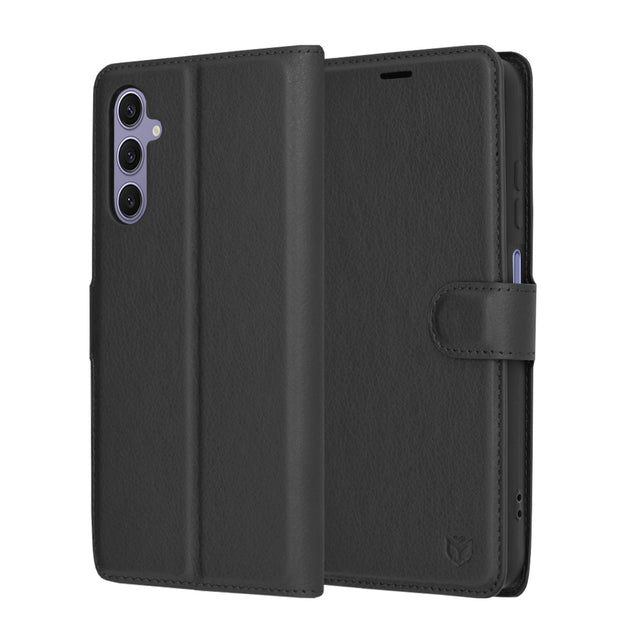 Husa de protectie Techsuit Leather Folio compatibil cu Samsung Galaxy S24, Negru