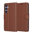 Husa de protectie Techsuit Leather Folio compatibil cu Samsung Galaxy S24 Plus, Maro