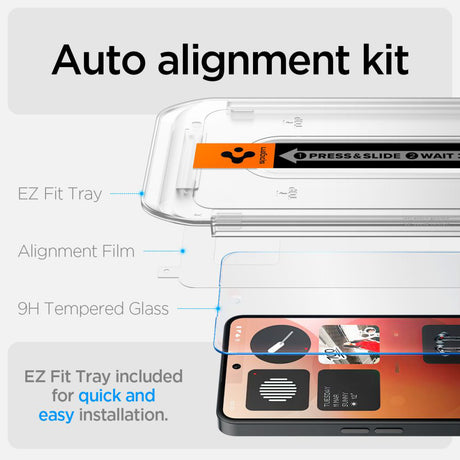 Folie sticlă Spigen Glas.tR EZ-FIT HD pentru Nothing Phone (3a) / Nothing (3a) Pro / Nothing Phone (3a) Pro, transparentă