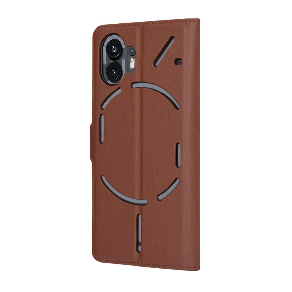Husa de protectie Techsuit Leather Folio compatibil cu Nothing Phone (2), Maro