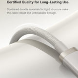 Cablu Baseus Titanium (P10378100G21-01), USB-C to Type-C, 100W, Fast Charging, 480Mbps, 2m, Galaxy Titanium Gold