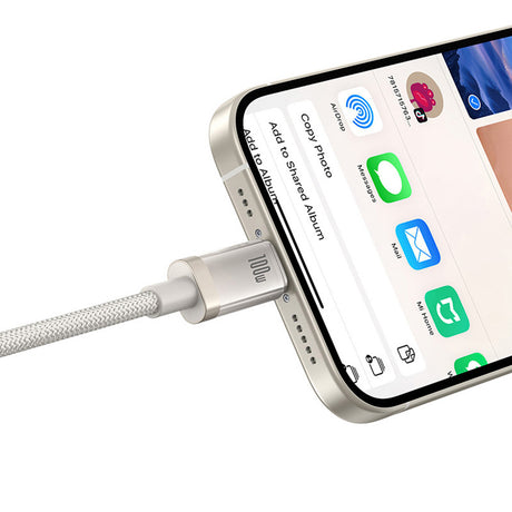 Cablu Baseus Titanium (P10378100G21-01), USB-C to Type-C, 100W, Fast Charging, 480Mbps, 2m, Galaxy Titanium Gold
