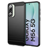 Husa de protectie Techsuit Carbon Silicone compatibil cu Samsung Galaxy M56, Negru