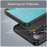 Husa de protectie Techsuit Carbon Silicone compatibil cu Samsung Galaxy M56, Negru