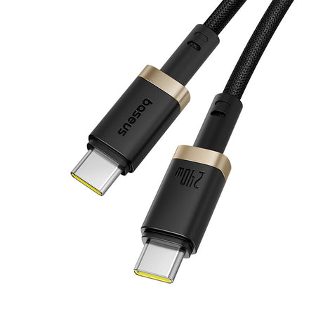 Cablu Baseus Dura Series (P10377803U03-00), for MacBook, Fast Charging, Type-C, PD 240W, 480Mbps, 1m, Auriu / Black
