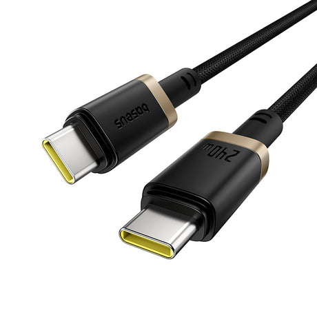 Cablu Baseus Dura Series (P10377803U03-00), for MacBook, Fast Charging, Type-C, PD 240W, 480Mbps, 1m, Auriu / Black