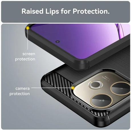 Husa de protectie Techsuit Carbon Silicone compatibil cu Oppo A5 Pro 4G / A5 Pro 5G, Negru