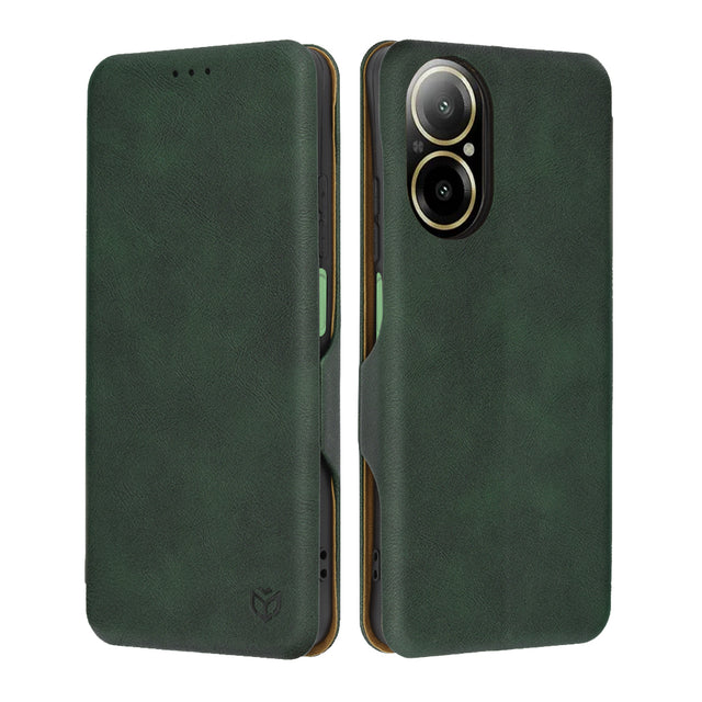 Husa de protectie Techsuit Safe Wallet Plus compatibil cu Realme C67 4G, Verde