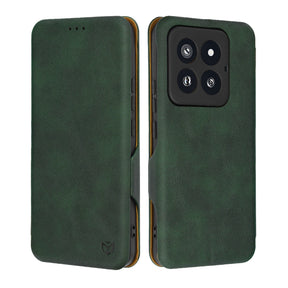 Husa de protectie Techsuit Safe Wallet Plus compatibil cu Xiaomi 14 Pro, Verde
