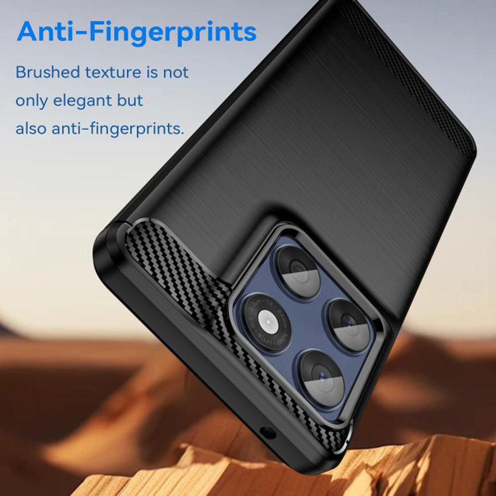 Husa de protectie Techsuit Carbon Silicone compatibil cu Motorola Edge 60 Pro, Negru