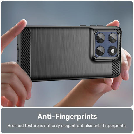 Husa de protectie Techsuit Carbon Silicone compatibil cu Motorola Edge 60 Pro, Negru