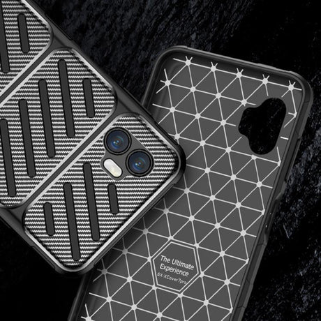 Husa de protectie Techsuit CarbonFiber compatibil cu Samsung Galaxy Xcover7 Pro, Negru