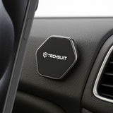 Suport Techsuit Phone Tiny Series (HOLD210-C), Dashboard Magnetic Grip, Multipurpose Use, Hexagonal, 2 Metal Plates, Negru