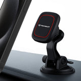 Suport Techsuit MagGrip (S6), for Dashboard, Magnetic Grip, 360° Rotation, Suction Cup, 2 Metal Plates, Negru /Red