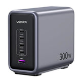 Incarcator Ugreen Nexode CD333 (90903B), with Cable, Super Fast Charge, GaN, 5in1, USB, 4x Type-C, 300W, 5A, 2m, Gri