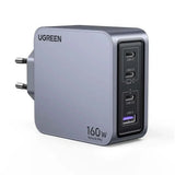 Incarcator Ugreen Nexode Pro X763 (25877), with Type-C Cable, GaN, Fast Charge, USB, 3x Type-C, 160W, 3A, 1.5m, Gri
