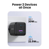 Incarcator Ugreen (65015), USB / Type-C, 30W QC3.0, Alb