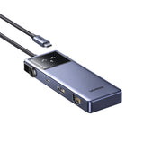 Hub/Dock Ugreen Docking Station CM888 (45155), Type-C to 2x USB3.0, 1x USB2.0, 2x Type-C, 1x HDMI 4K, 1x RJ45 1000Mbps, PD100W, Gri
